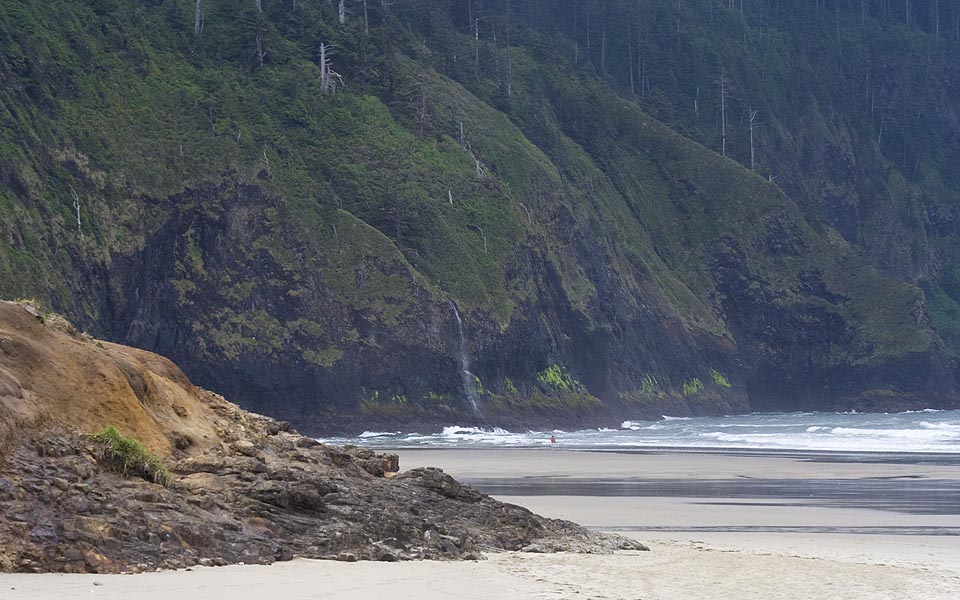 Waterfall at Southern End of the Beach, Cape Lookout