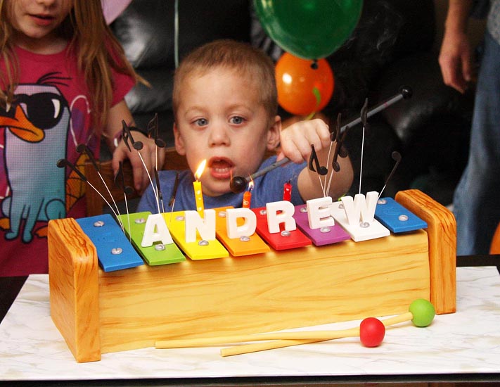 Trying to Play the Xylophone Cake
