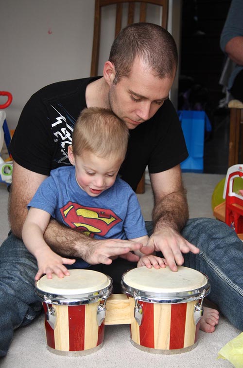 Playing the Bongos