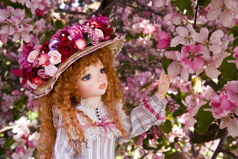 Lonnie in the Crabapple Blossoms