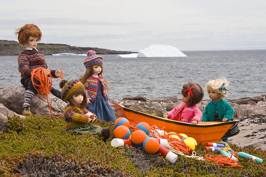 Playing along the Shore at L'Anse-au-Clair