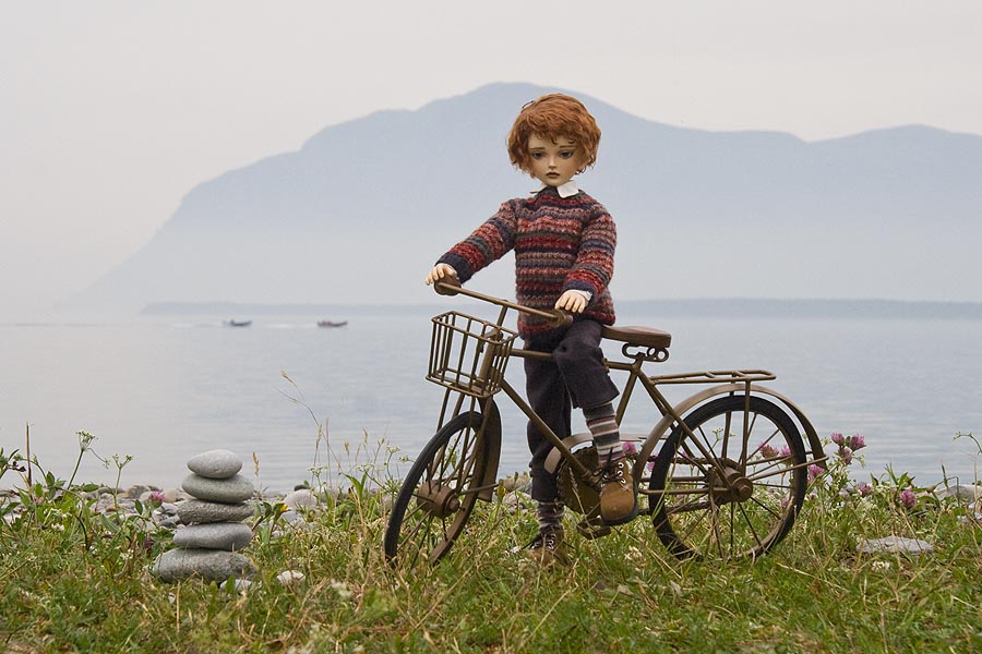Bicycling Along a Smokey Bay