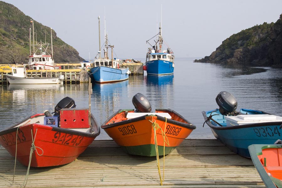 Bright Coloured Boats in Little Port