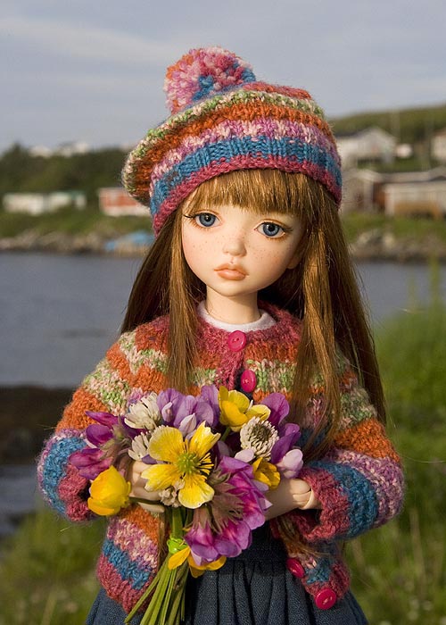 Lonnie with Wild Flowers