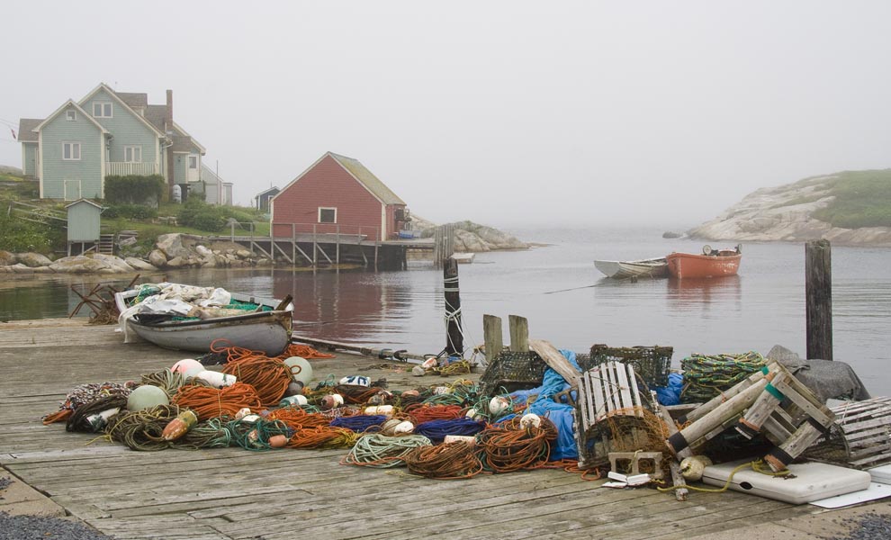 Back at Peggy's Cove on a Foggy Morning