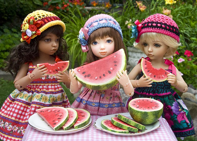 Enjoying a Big Slice on Watermelon Day