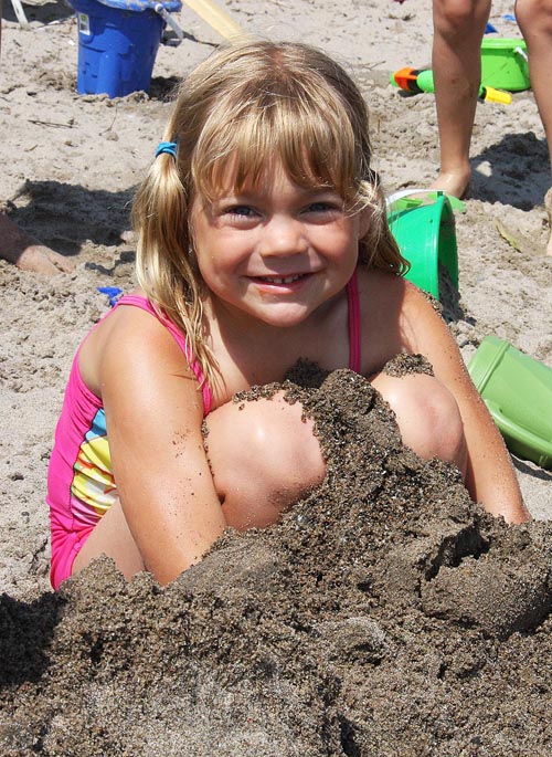 Teagan Playing in the Sand