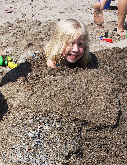 Natalya Buried up to her Neck