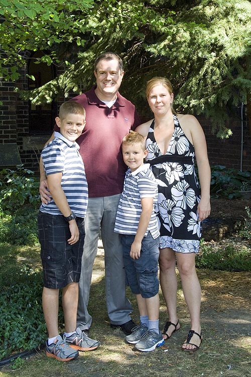 the Happy Family on Their Wedding Day