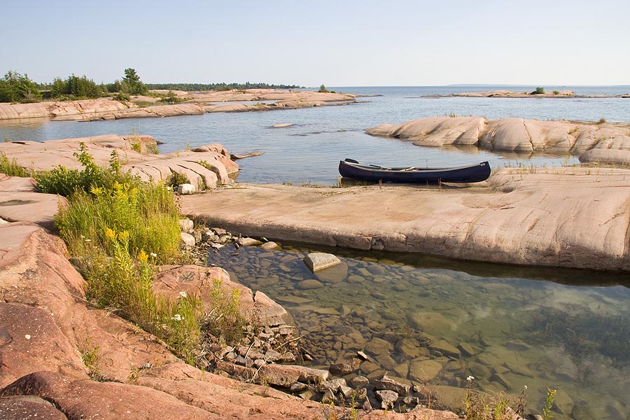Canoe on the Rocks