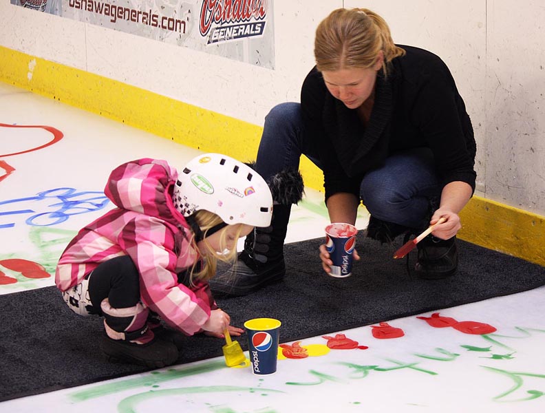 Mary and Natalya Paint the Ice