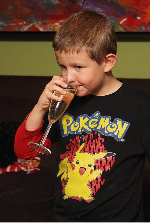 Austin Drinks a Toast