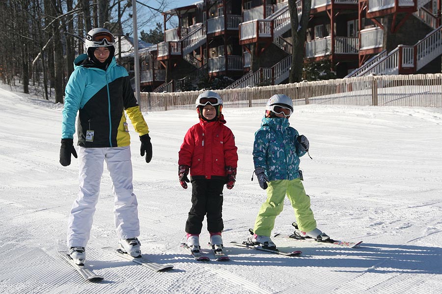Three Skiers