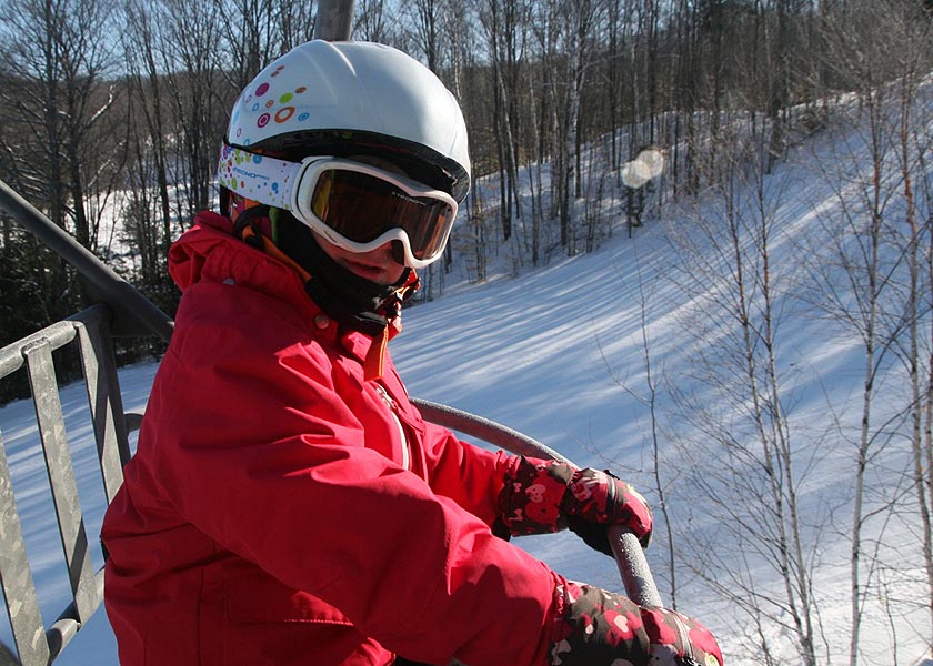 Rachel on the Ski Lift