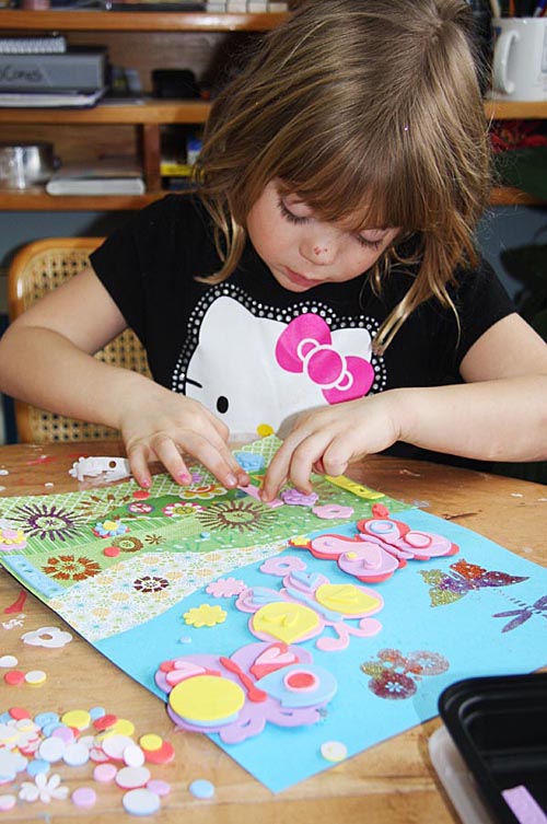 Teagan Adds the Finishing Touches