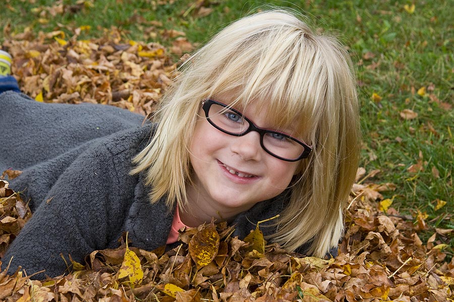 Rachel in the Leaves