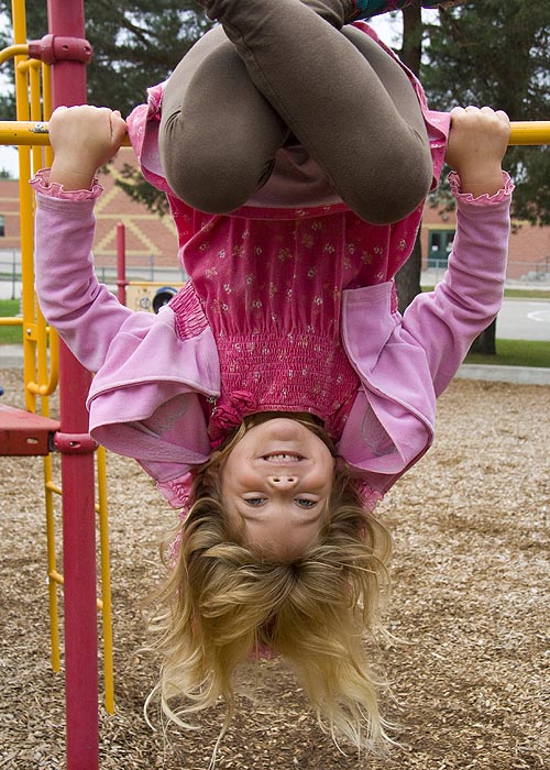 Upside Down on the Monkey Bars