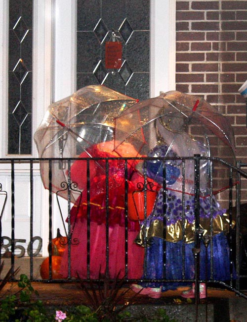 Trick-or-Treating in the Rain