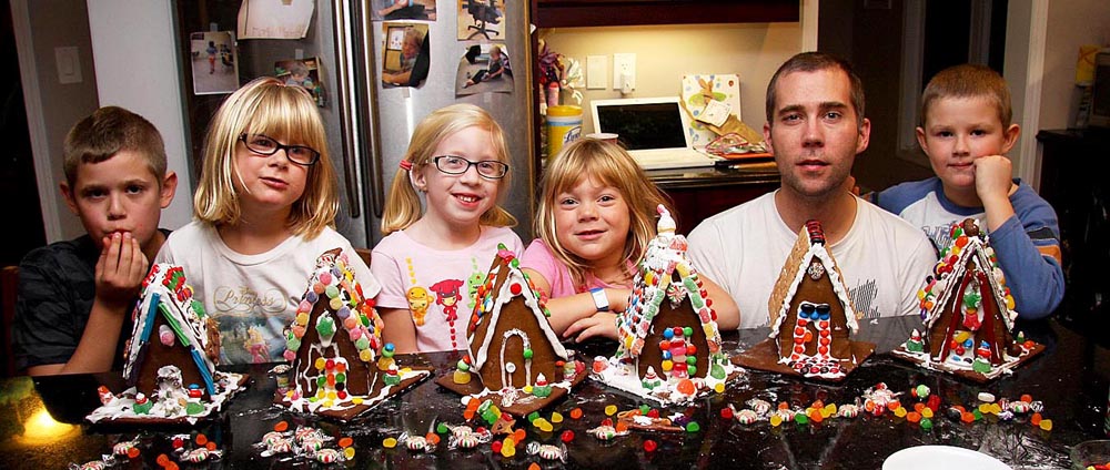 the Finished Gingerbread Village