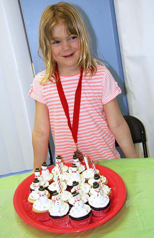 Teagan and her Birthday Cupcakes