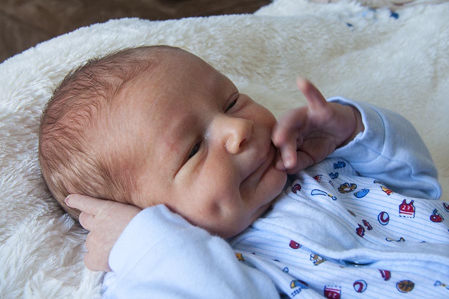 He Has Dimples!