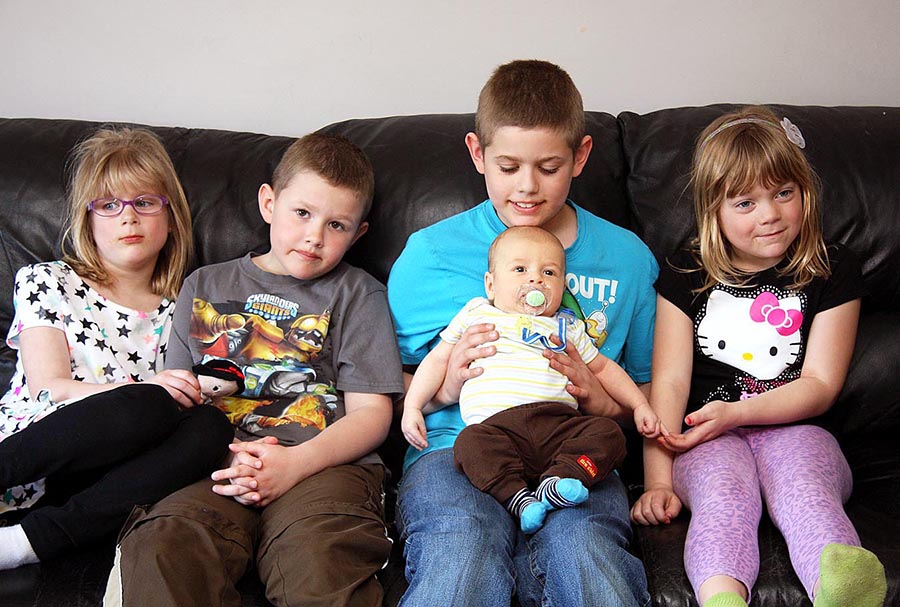 Rachel, Austin, Brady, Elliot, and Teagan