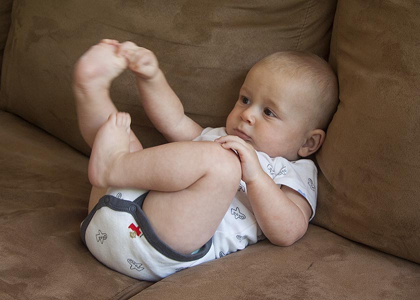 Playing with His Toes