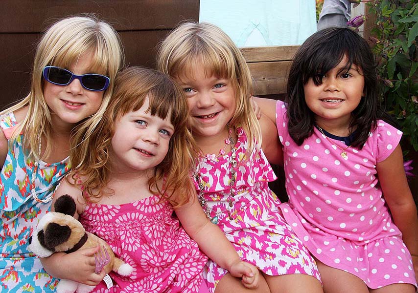 Rachel, Marie, Teagan, and Friend