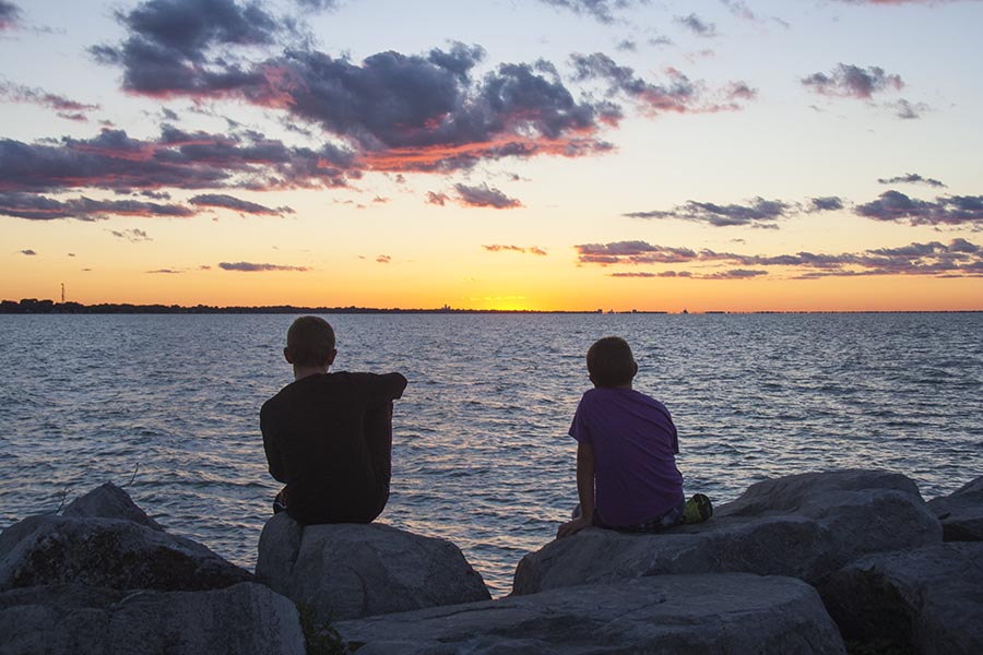 Brady & Austin, Silhouettes in the Sunset