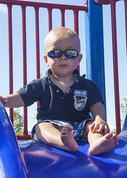 Ready to go Down the Slide