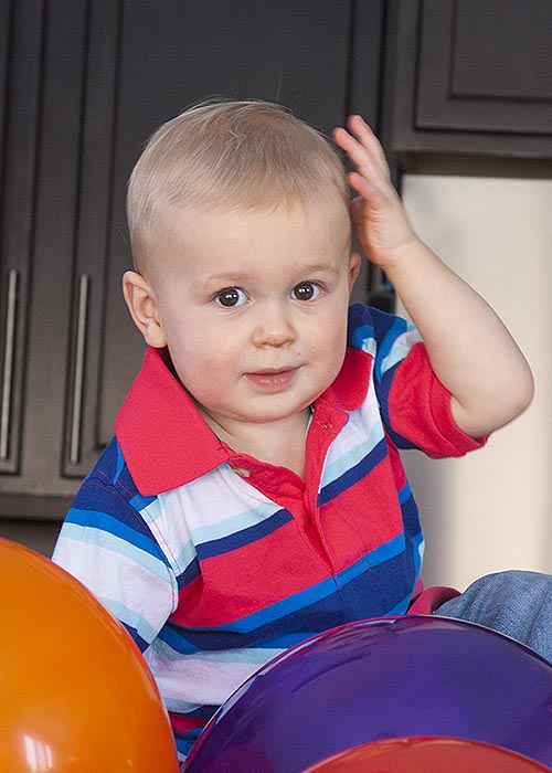 All Spruced Up for Birthday Pictures