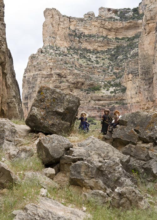 Three Friends Coming Down the Trail