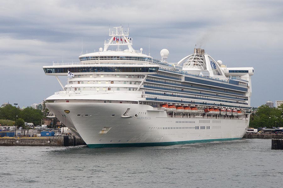 Passing the Cruise Ship