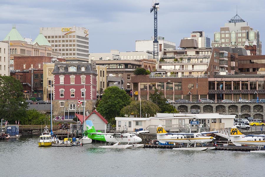 Float Planes Along the Waterfront