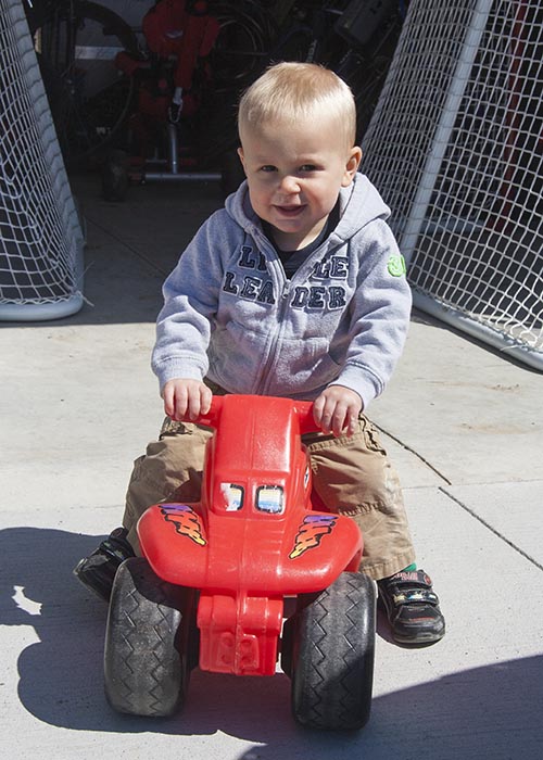 Elliot on his Riding Toy