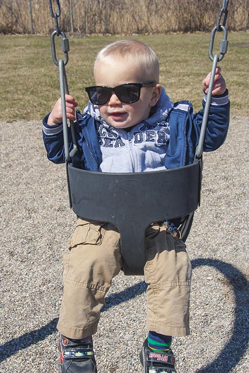 Cool Dude in the Baby Swing