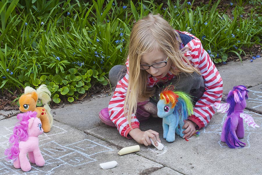 Teaching Her Ponies to Draw