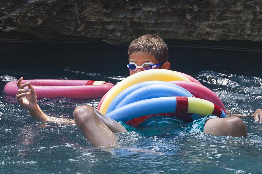 Brady in the Noodle Rings