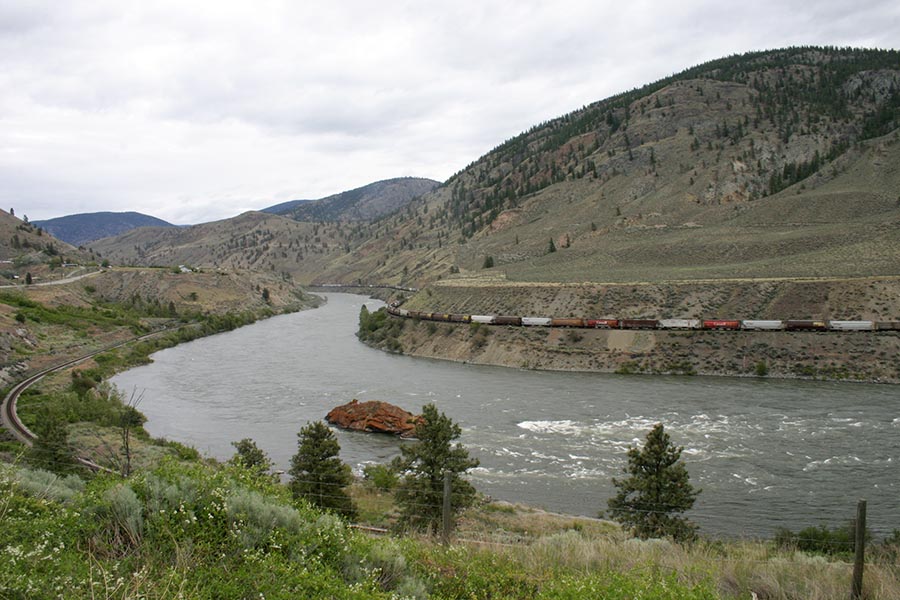 Train Along the Thompson River