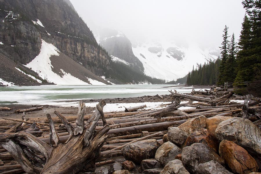 Moraine Lake in the Rain