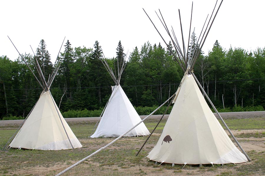 Teepees at the Pancake Bay Trading Post