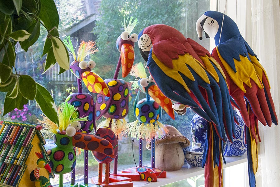 Birds Chatting in the Kitchen
