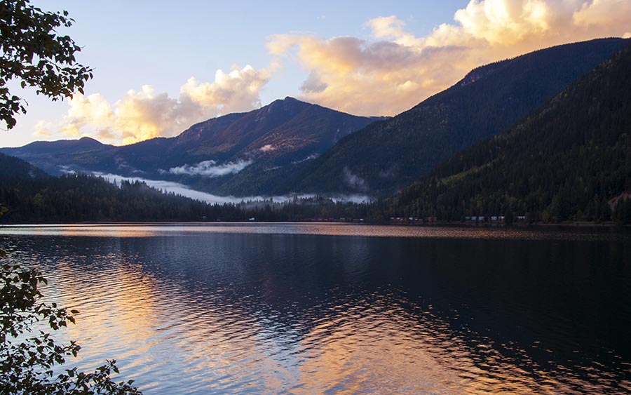 Sunset at Three Valley Gap, near Revelstoke