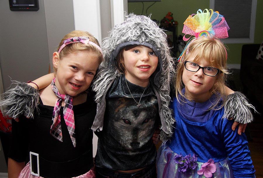 Three Friends in Costume