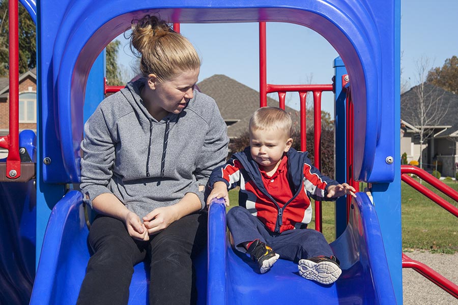 In the Park with Mom
