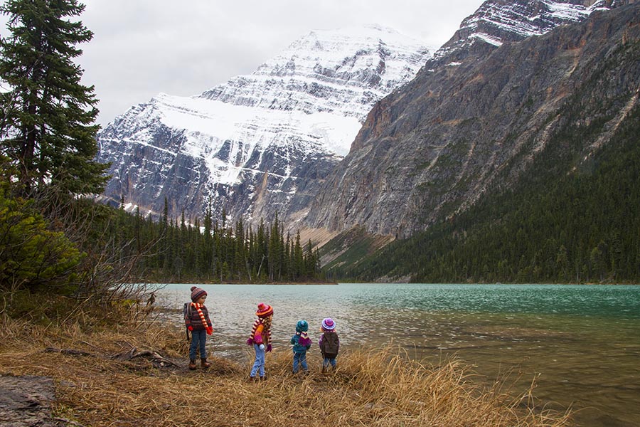 On the Shore of Lake Edith Cavell
