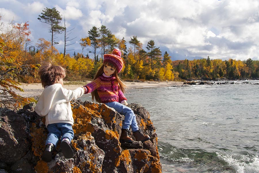 Climbing the Rocks at Sawpit Point