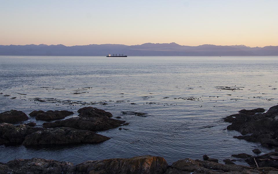 Freighter in the Strait of Juan de Fuca