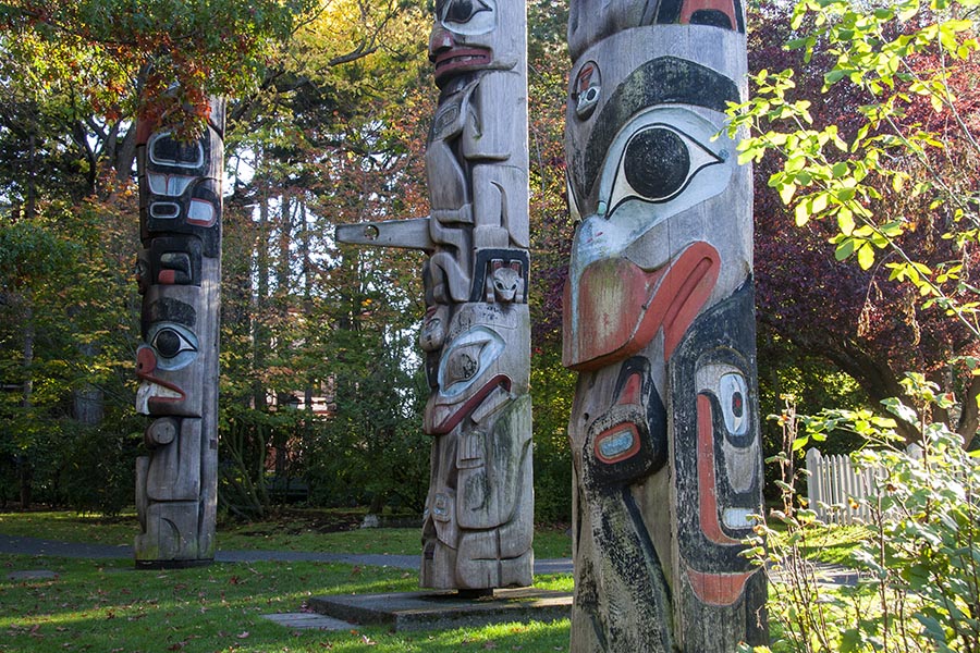 Totem Poles in Thunderbird Park