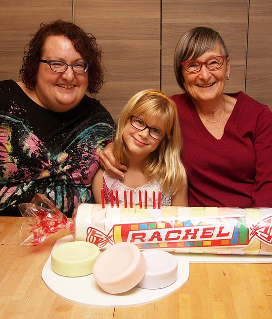 Rachel with Marie-Ev, & Grandma Pilon